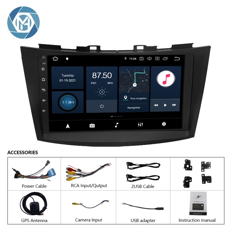 Touch Screen Gps Navigation Android Stereo Car Dvd Player Radio for Suzuki Swift 2012 2013 2014 2015