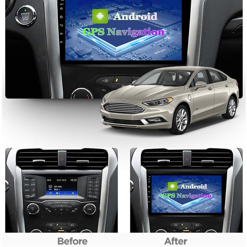 Car Dvd Player Android 10 Quad Core Smart Large Screen Touch Screen Car Navigationfor for Ford Mondeo 2007-2017