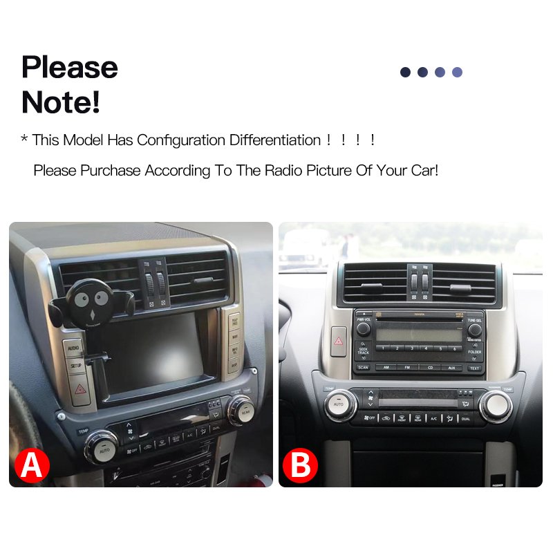 Car Radio For Toyota Land Cruiser Prado 2010 -2013 With Touch Screen Multimedia Video Player Navigation GPS Stereo Carplay Wifi