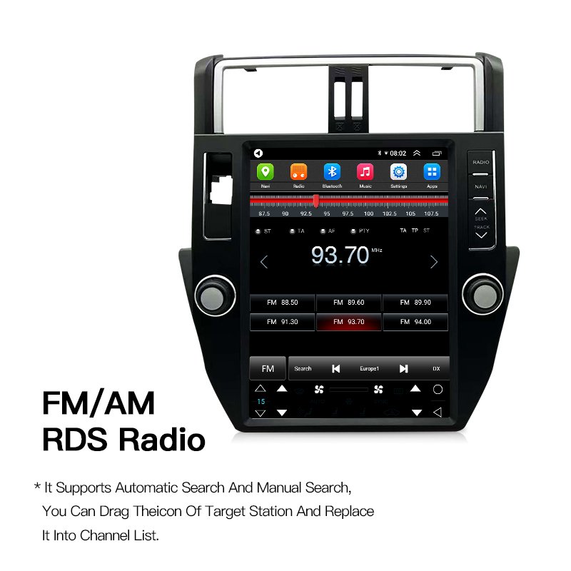 Car Radio For Toyota Land Cruiser Prado 2010 -2013 With Touch Screen Multimedia Video Player Navigation GPS Stereo Carplay Wifi