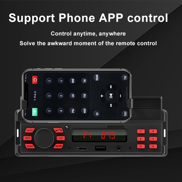 Cheap autoradio with phone holder fm transmitter usb bt handsfree car radio stereo 1din mp3 car player