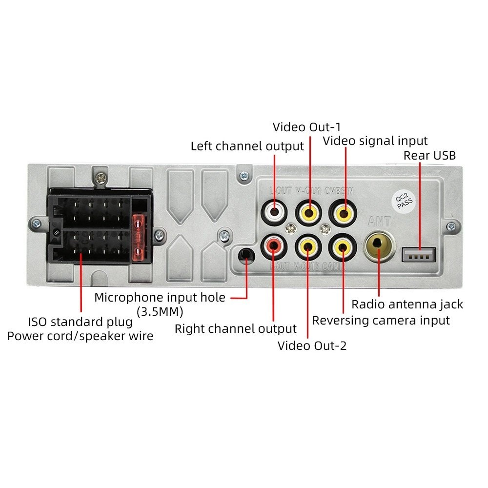 Car Dvd Player 7 Inch BT AUX TF Fm Transmitter Car Stereo Audio Mp5 Mp3 Multimedia Player Car Radio With Retractable Screen