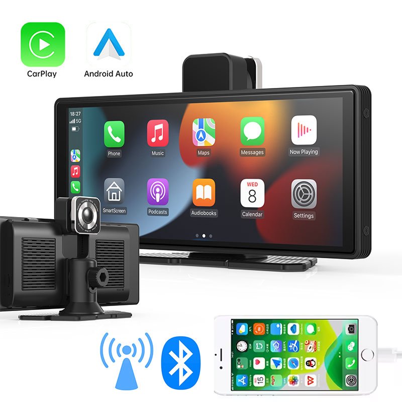 10.26-inch intelligent car display supports wireless Carplay Android auto DVD playback navigation mirror link car camera
