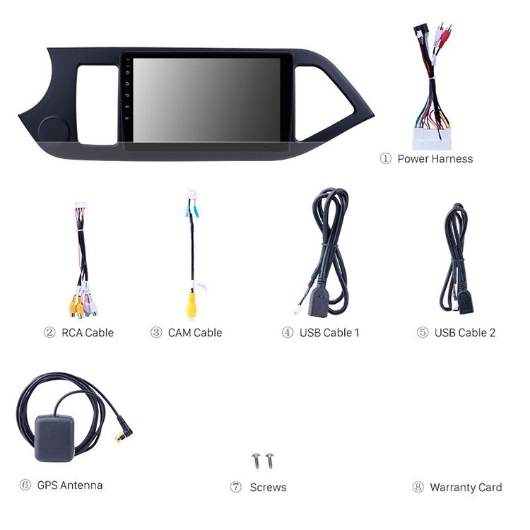 9 Inch Android 11 Carplay Fm Am Rds Dsp Car Radio Car Audio System Stereo Player For Kia Morning Picanto 2011 - 2017 Frame