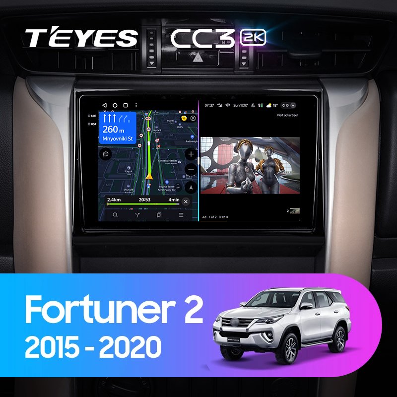 TEYES CC3L CC3 2K For Toyota Fortuner 2 2015 - 2020 Car Radio Multimedia Video Player Navigation stereo GPS Android 10 No 2din