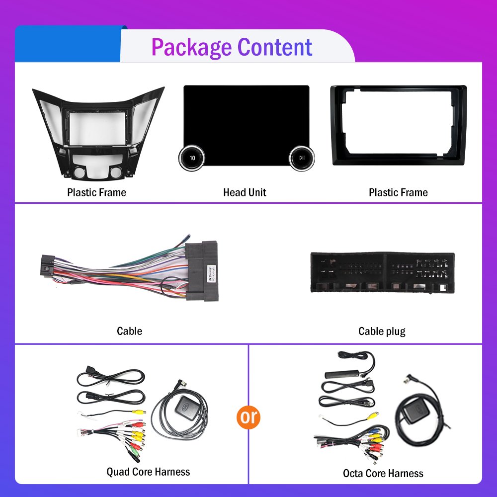 11.8Inch 2Din Android Car Radio For Hyundai Sonata 2010-2014 2K QLED Screen Car Stereo Car DVD Player Carplay Android Auto