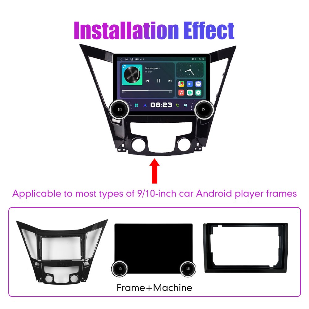 11.8Inch 2Din Android Car Radio For Hyundai Sonata 2010-2014 2K QLED Screen Car Stereo Car DVD Player Carplay Android Auto