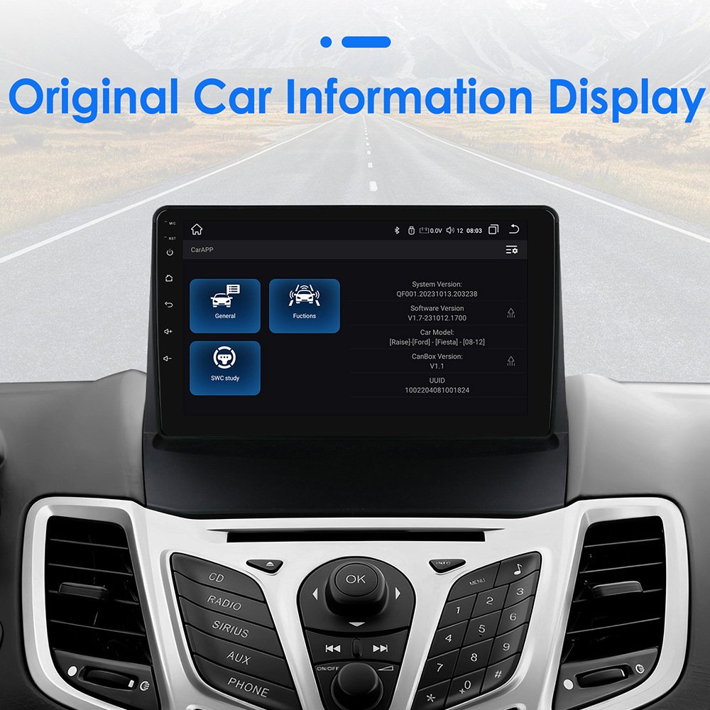 9 Inch android car dvd Player for ford fiesta 2016 with radio carplay car stereo and navigation & gps 4g