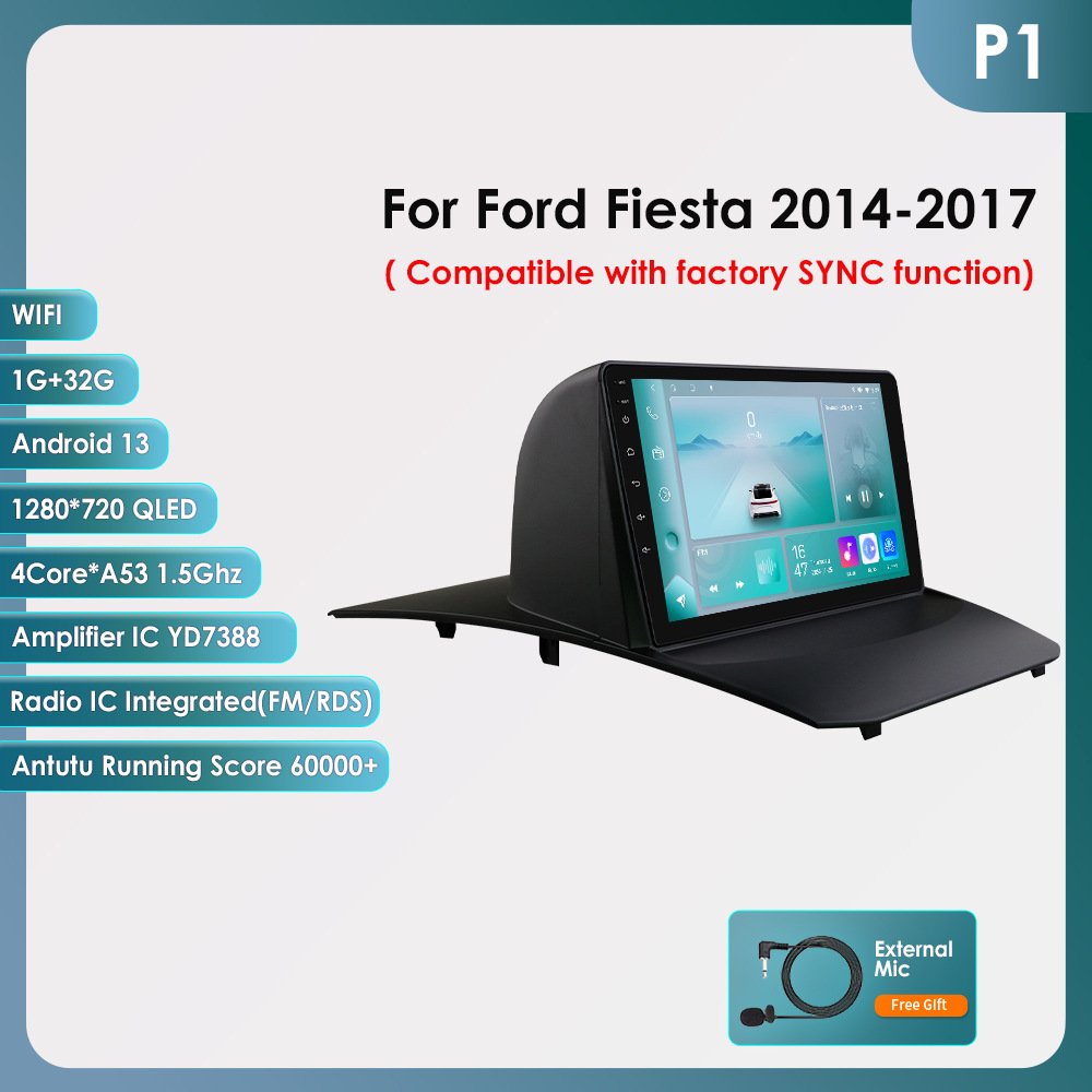 9 Inch android car dvd Player for ford fiesta 2016 with radio carplay car stereo and navigation & gps 4g