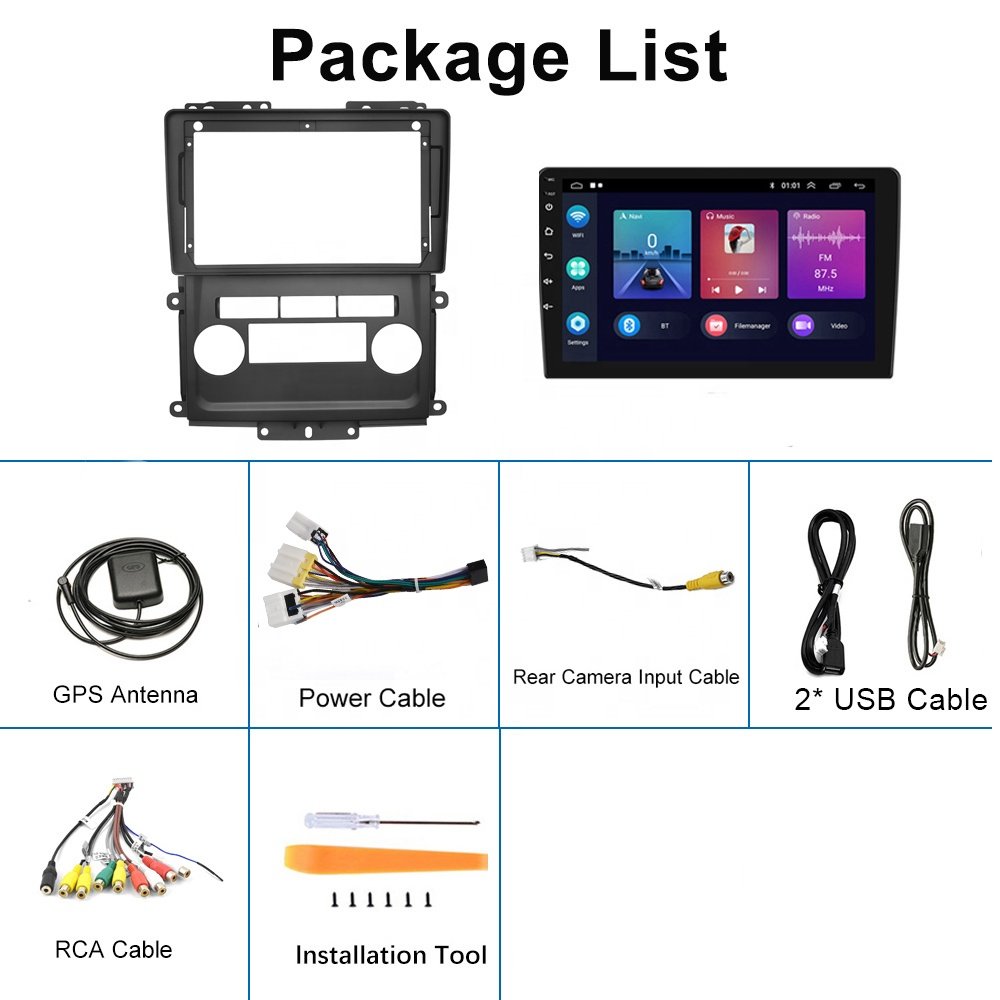 Podofo 9" Android 13 Car Stereo Radio For Nissan Frontier 2009-2012 Carplay Android Auto GPS Wifi Hifi Audio FM RDS