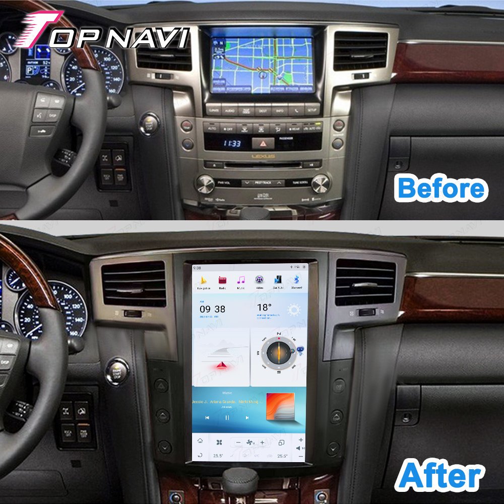 GPS wireless car android dvd player For Lexus LX570 2007 2008 2009 2010 2011 2012 2013 2014 2015 4+64 GB touch screen player