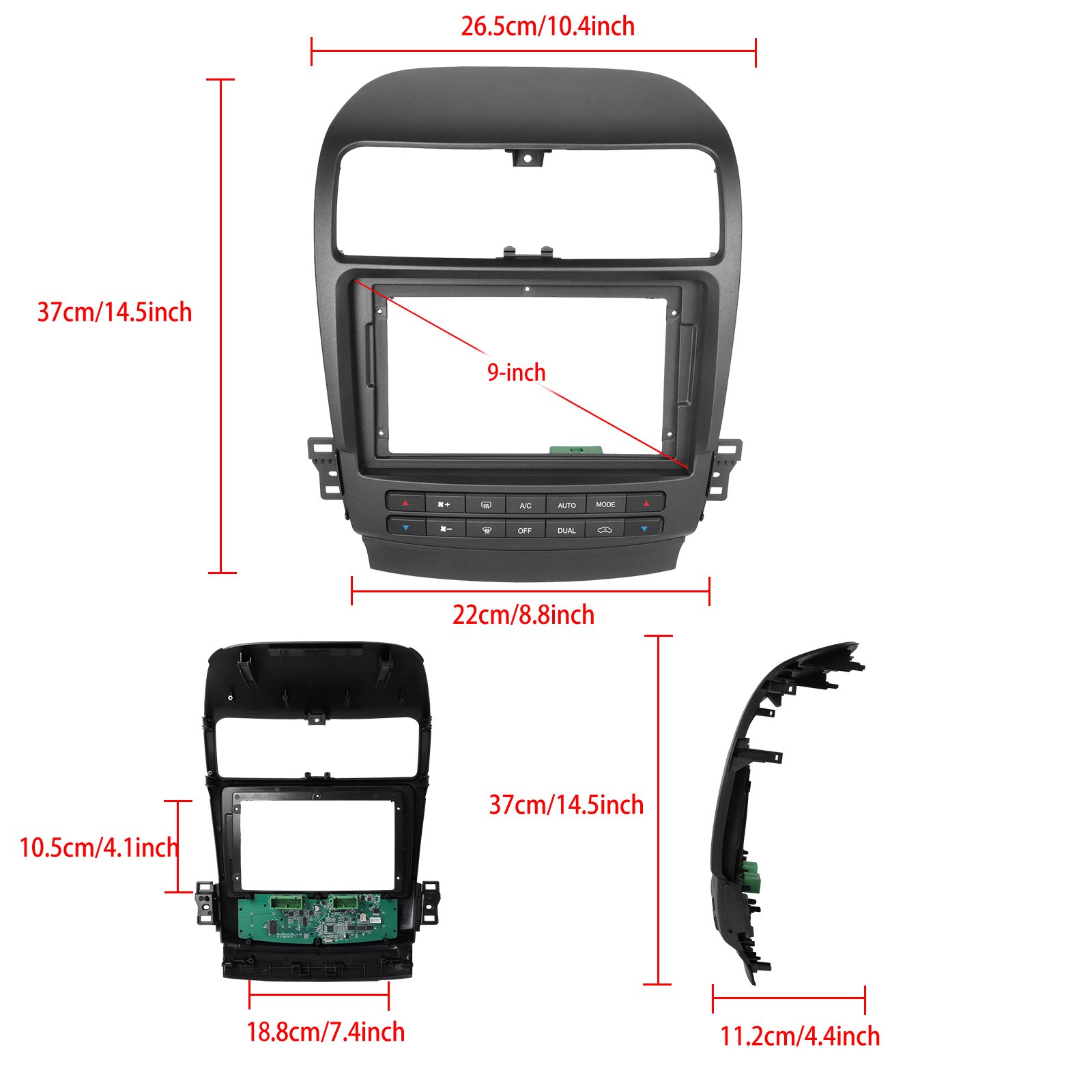 Podofo Android Car Stereo 4+64G 9'' Carplay Android Auto For Honda Acura TSX 2003-2008/Inspire 4 2003-2007 IPS DSP GPS RDS WIFI