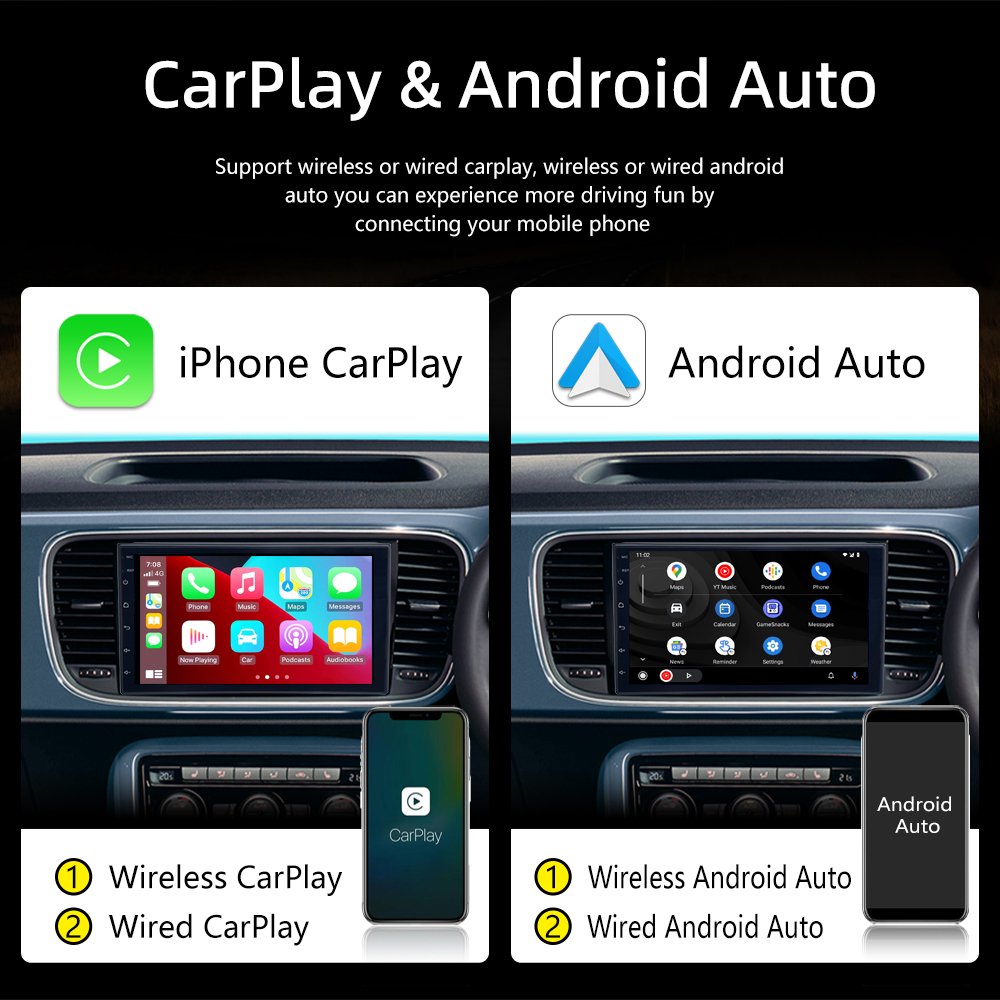 7 Inch Android Car Stereo Player Universal Model Built In GPS FM Split Screen Touch Screen GPS Car DVD Player Double Din Radio
