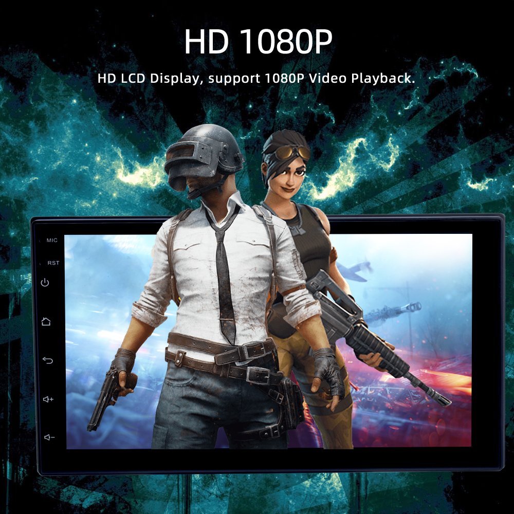 7 Inch Android Car Stereo Player Universal Model Built In GPS FM Split Screen Touch Screen GPS Car DVD Player Double Din Radio