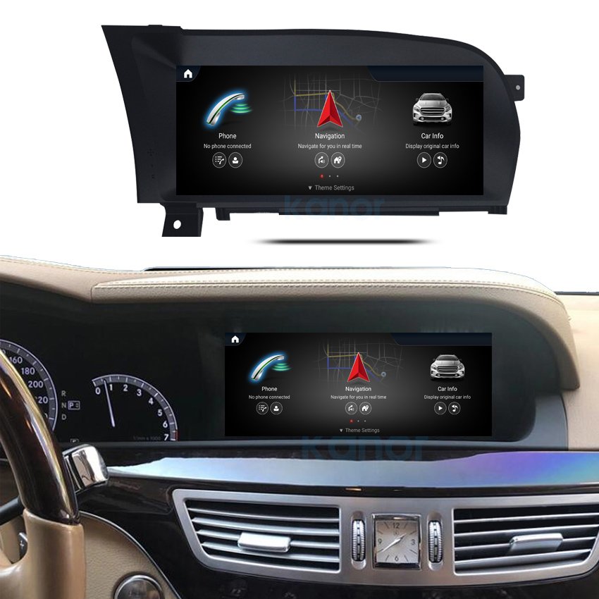 1920*720p 8+128gb 10.25'' IPS antiglare screen car audio android 13 for mercedes benz s class w221 s350 s550