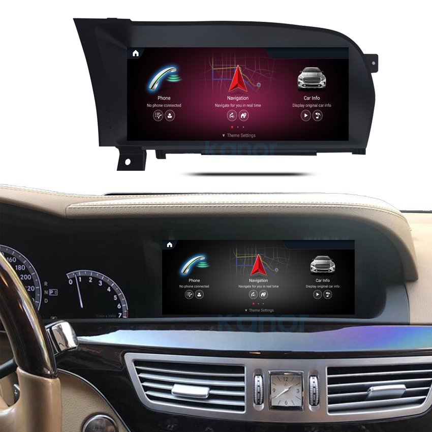 1920*720p 8+128gb 10.25'' IPS antiglare screen car audio android 13 for mercedes benz s class w221 s350 s550