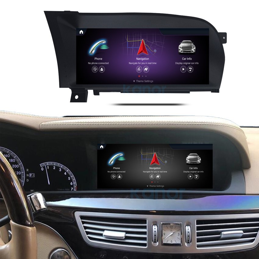 1920*720p 8+128gb 10.25'' IPS antiglare screen car audio android 13 for mercedes benz s class w221 s350 s550