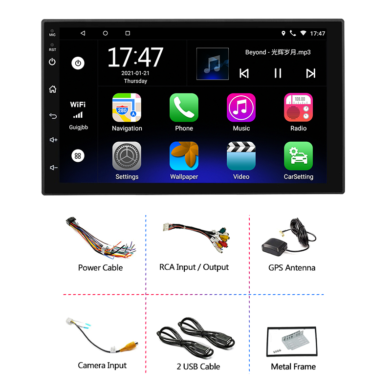 Hot Sale N750 Android car radio universal 7 inch 9inch car audio Android car DVD player