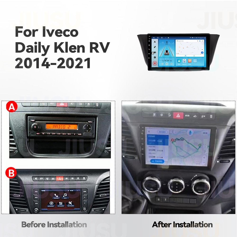Android 12 Car Radio GPS DVD Player Stereo Multimedia Audio System for Iveco Daily Klen RV 2014-2021 with Carplay DSP DAB
