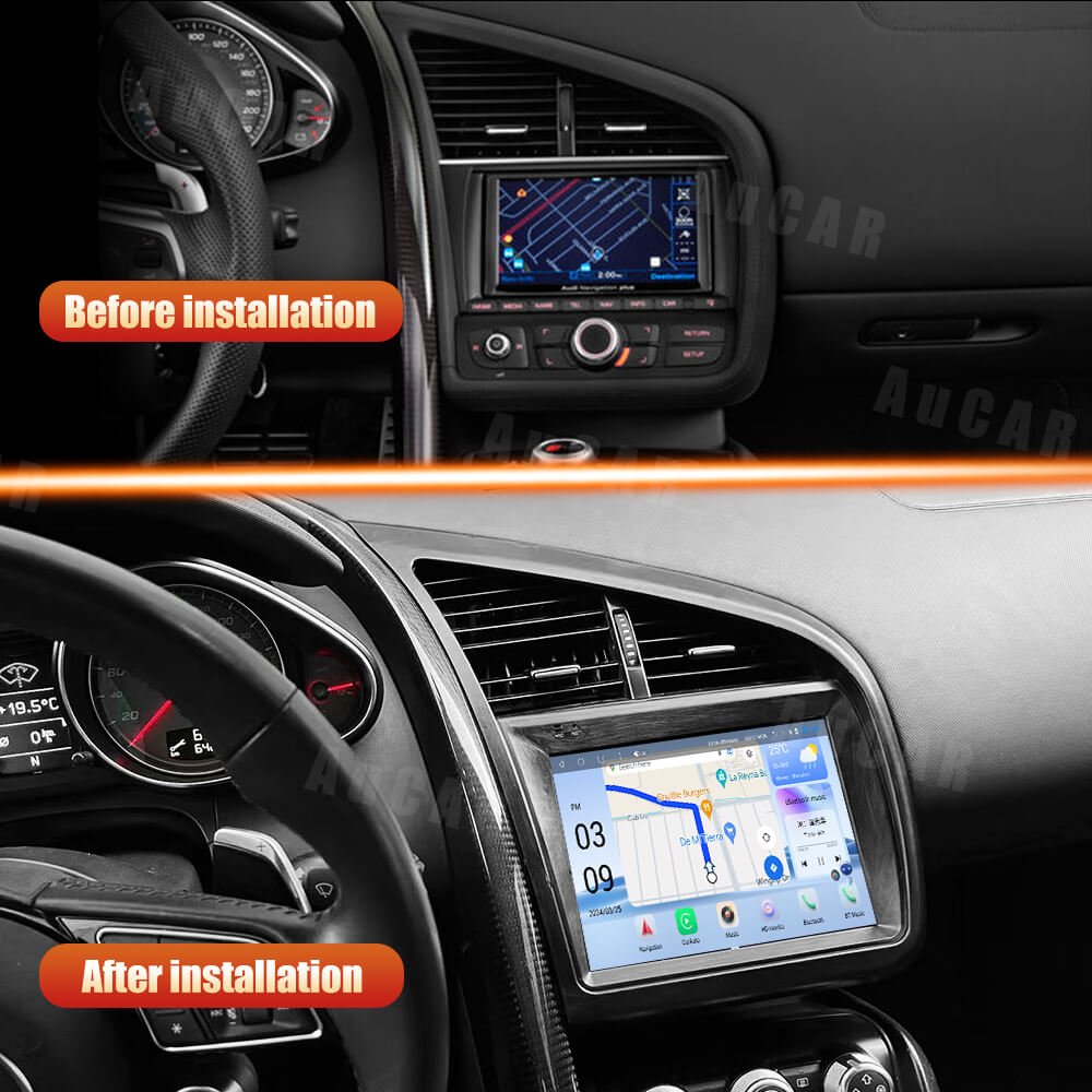 AuCar 8 Inch 8G-128G Touch Screen Android 13 Car DVD Player GPS Navigation Car Radio Stereo Multimedia For Audi R8 2007-2015