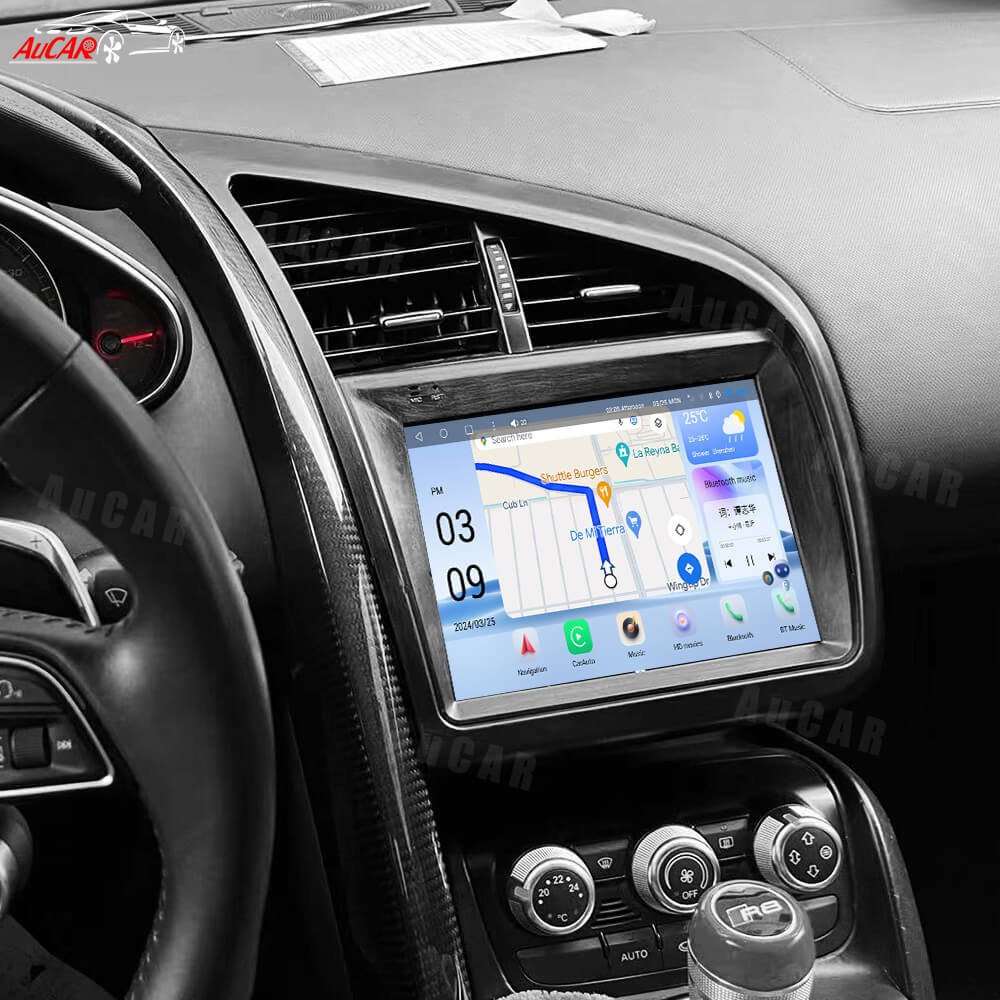 AuCar 8 Inch 8G-128G Touch Screen Android 13 Car DVD Player GPS Navigation Car Radio Stereo Multimedia For Audi R8 2007-2015