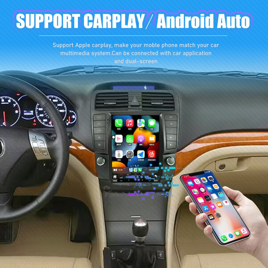 9.7 Inch Tesla Screen Auto Stereo GPS Navigation android auto carplay Car radio For Acura TSX 2003 2004 2005 2006 2007 2008