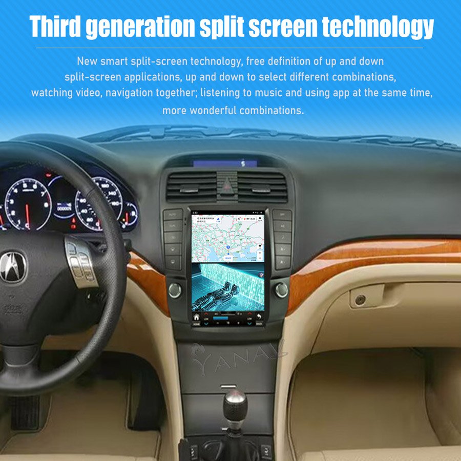 9.7 Inch Tesla Screen Auto Stereo GPS Navigation android auto carplay Car radio For Acura TSX 2003 2004 2005 2006 2007 2008