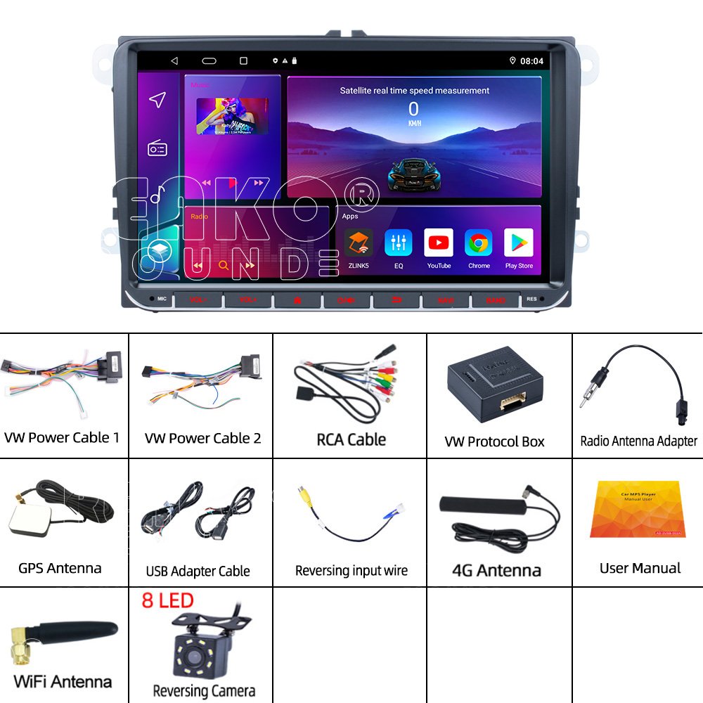 Car Stereo GPS Navigation DSP For VW PASSAT B5 B6 JETTA TIGUAN Volkswagen SKODA GOLF 5 Golf 6 POLO DVD Player