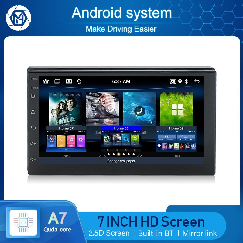 2 Din 7 Inch Android Gps Navigation Car Play Audio Auto Radio Stereo Multimedia Car Dvd Player