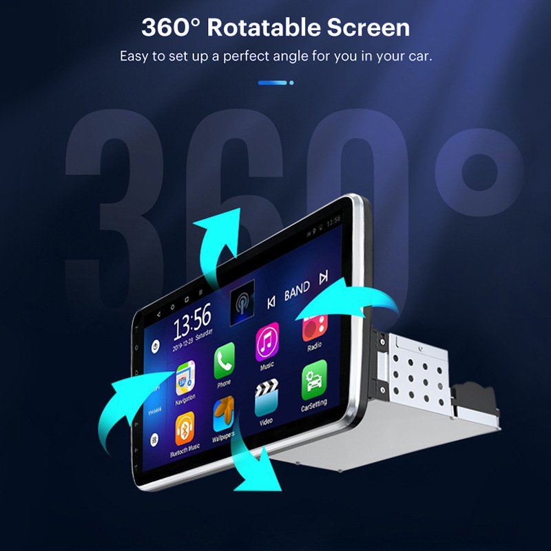Universal 360 Degree Rotation Stereo Car Wireless Android Screen DVD Player Navigator 10 Inch Radio Android Car Intelligent