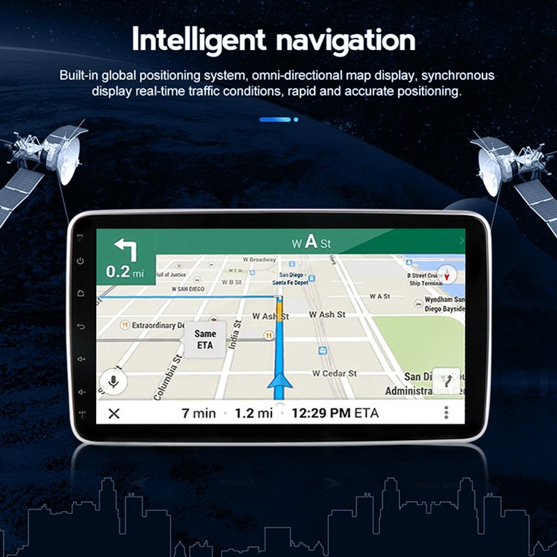 Universal 360 Degree Rotation Stereo Car Wireless Android Screen DVD Player Navigator 10 Inch Radio Android Car Intelligent