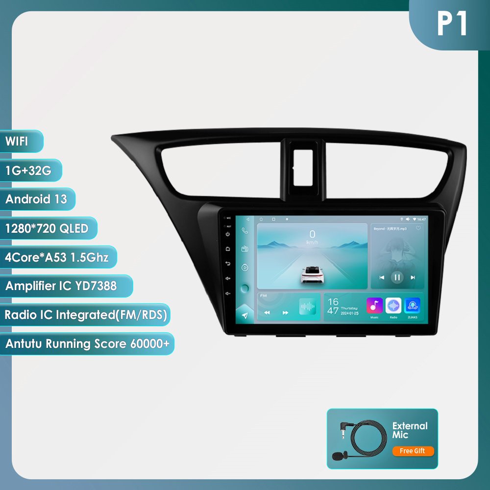 8-Core Android Audio Radio Car DVD Player GPS Navigation Autoradio for Honda Civic 2006-2011