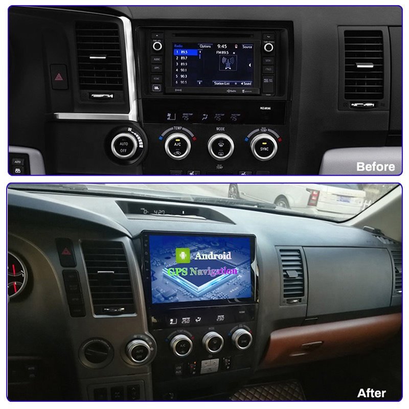 Gerllish IPS screen android car radio multimedia video dvd player for Toyota Tundra 2007-2013 Sequoia 2008-2018 gps navigation