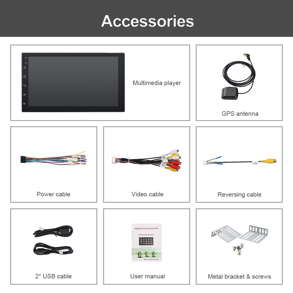 7Inch Android system GPS navigation car Radio audio stereo 2 din car mp5 player