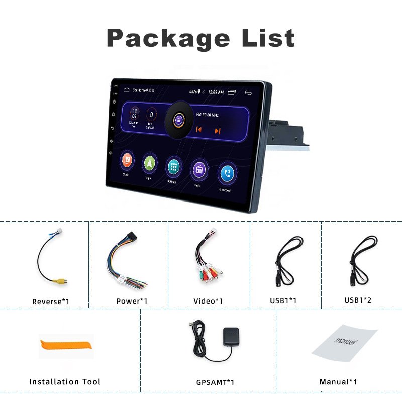Adjustable Height All-in-One 9-inch 10-inch Android Navigation Single Ingot Neutral Machine Navigation Chassis Car DVD Player