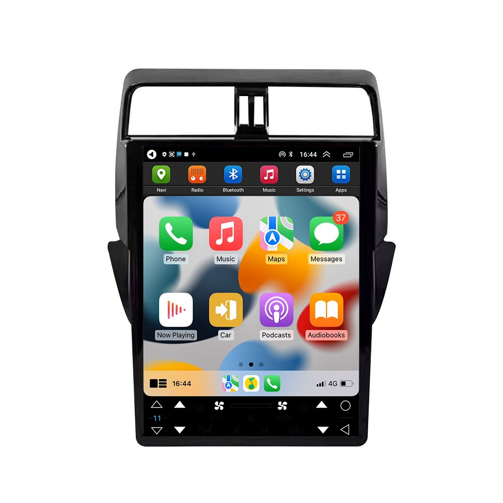 15.1 Inch Tesla Style Vertical Screen Android 13 Car GPS Navigation DVD Player For Toyota Prado 2014 2015 2016 2017