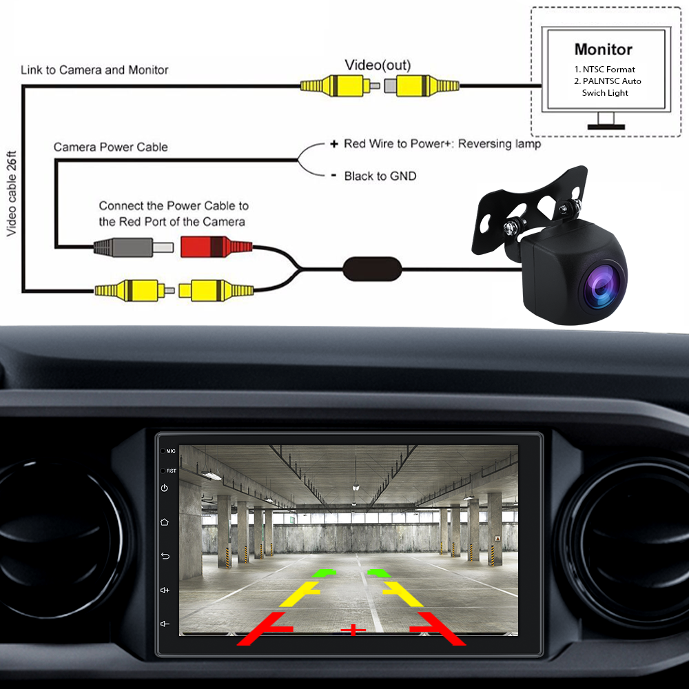 Podofo Android Double Din 7'' 1+32GB Car Video Radio Player 2 Din Autoradio Stereo GPS WiFi BT FM