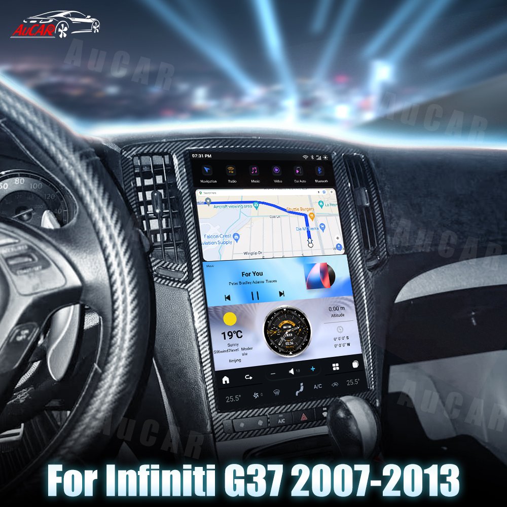 AuCar 14.4" Latest Android 13 8G-128G Car Radio GPS Navigation For Infiniti G37 2007-2013 Multimedia Stereo Player Tesla Screen