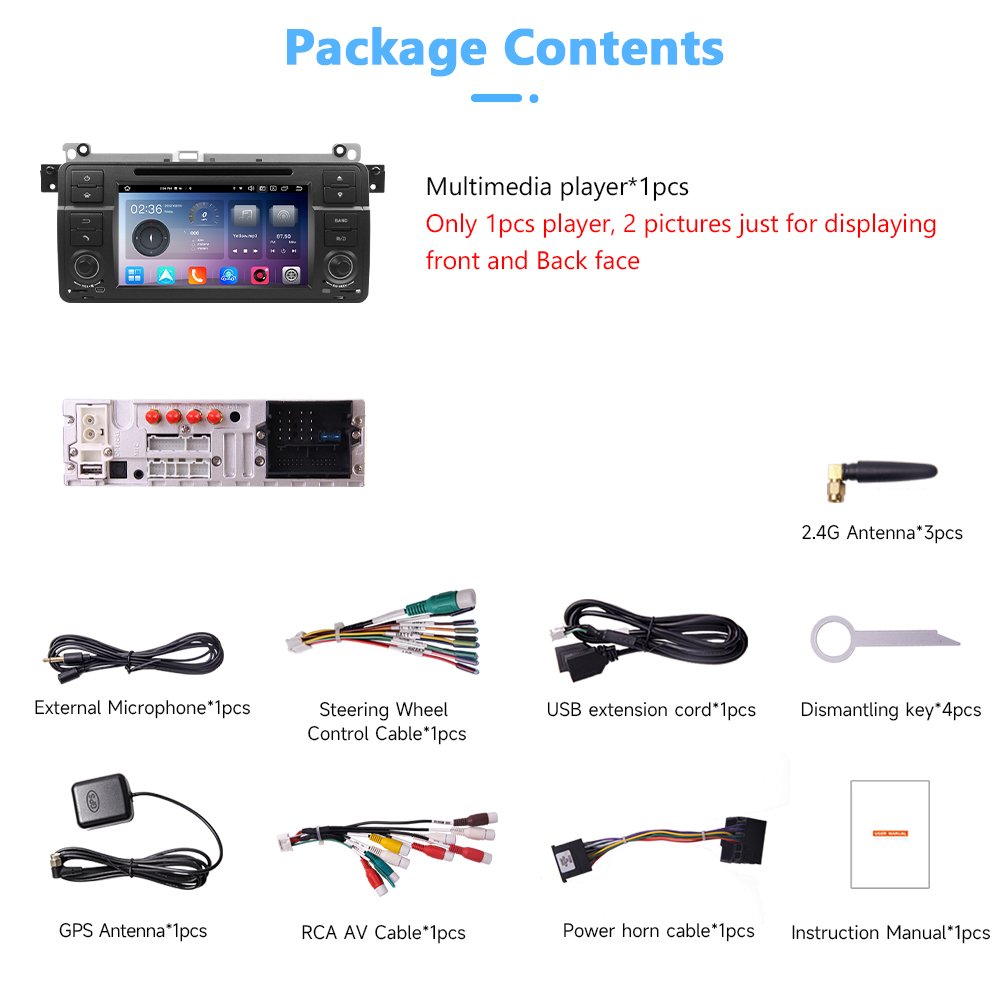 Android10.0 8-Core 4+64GB HD Screen Car DVD Player video for BMW E46 M3 318i 320i 325i GPS Mirror-Link Radio