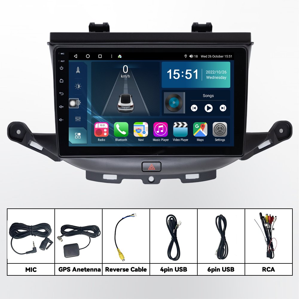 Android 12 Car Radio 9/10 inch Car Stereo Touch Screen Carplay Car Multimedia Player for Opel Meriva Zafira Astra Mokka Corsa
