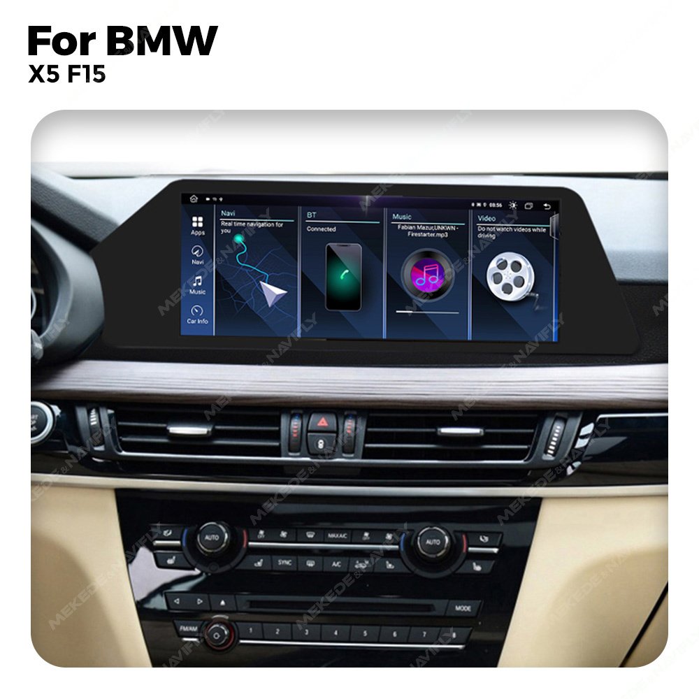 Mekede Android 12 8+256GB Car DVD Player for BMW X5 F15 X6 F16 NBT EVO system split screen Mirror Link car-play+auto car stereo