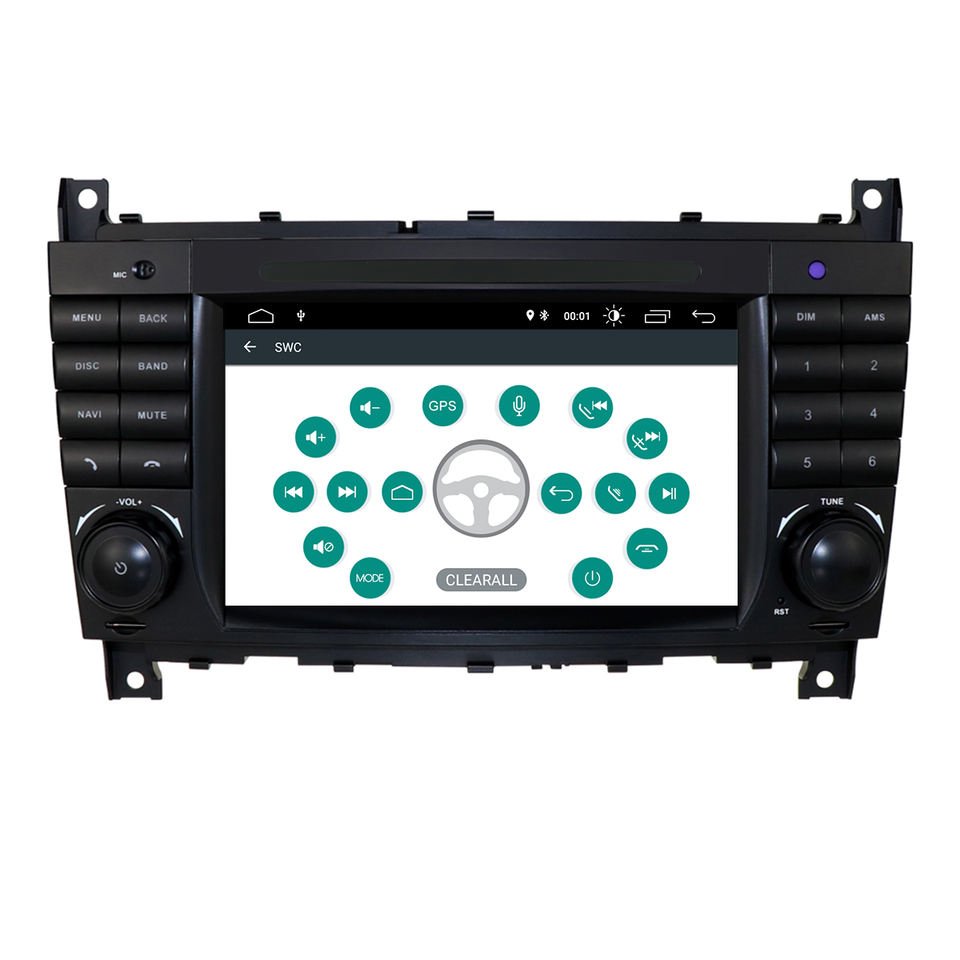 iPoster hot seller 7 inch Android car stereo suitable for Mercedes Benz C-Class W203 car gps navigation with wireless carplay