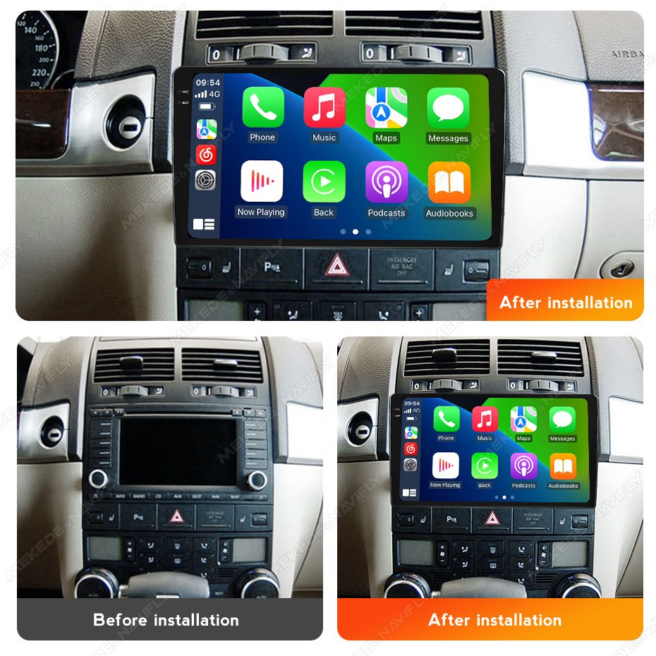 MEKEDE Android 11 8+128G touch screen video For VW Volkswagen Touareg Transporter T5 2003-2010 CAR-PLAY car gps car video
