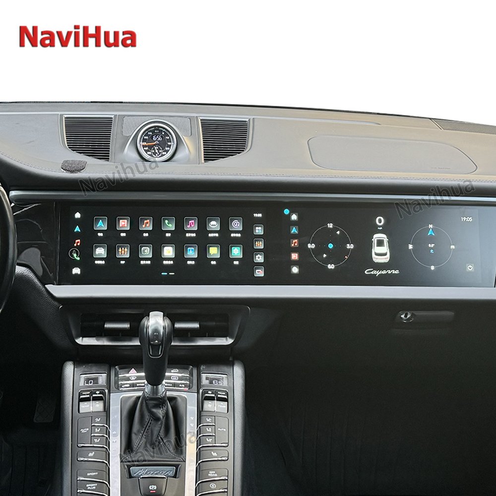 NaviHua 12.3 Inch Dual Screen Upgrade For Porsche Macan 2014 2017 Multimedia Auto Radio Carplay Navigation Copilot Entertainment