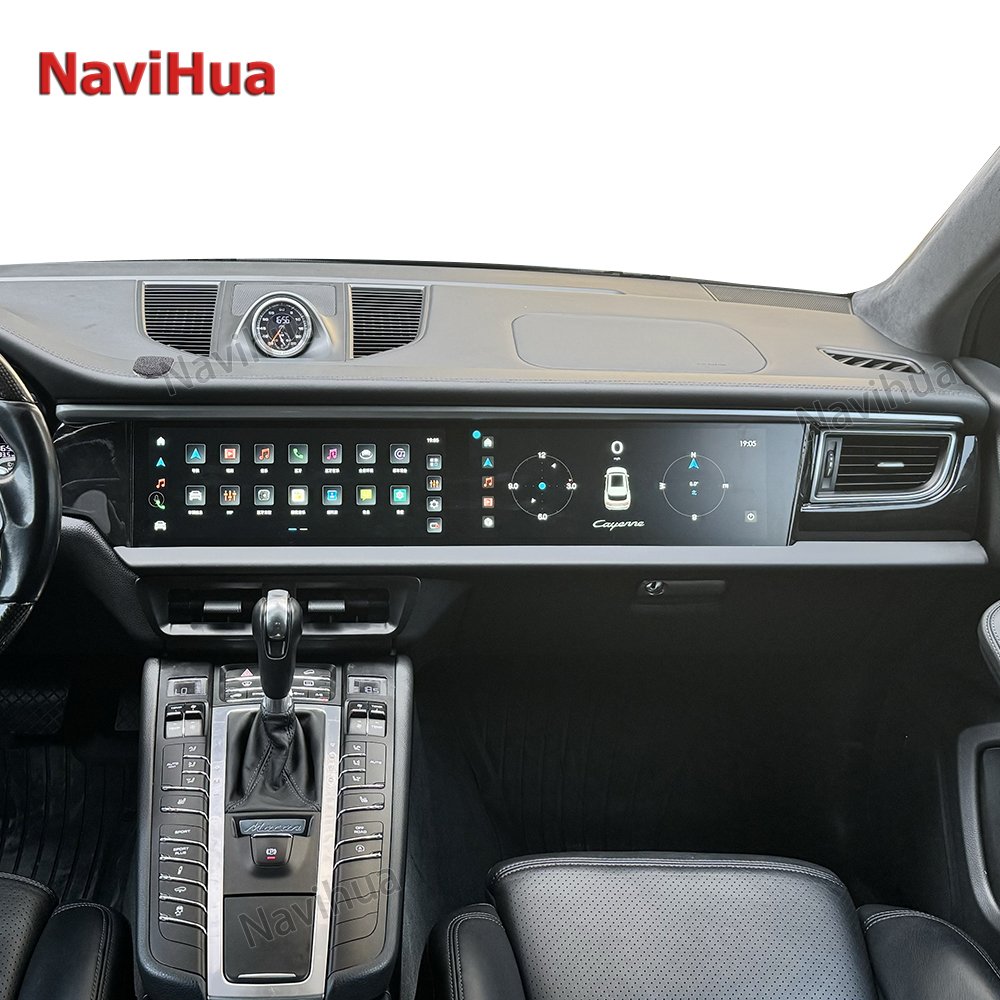NaviHua 12.3 Inch Dual Screen Upgrade For Porsche Macan 2014 2017 Multimedia Auto Radio Carplay Navigation Copilot Entertainment