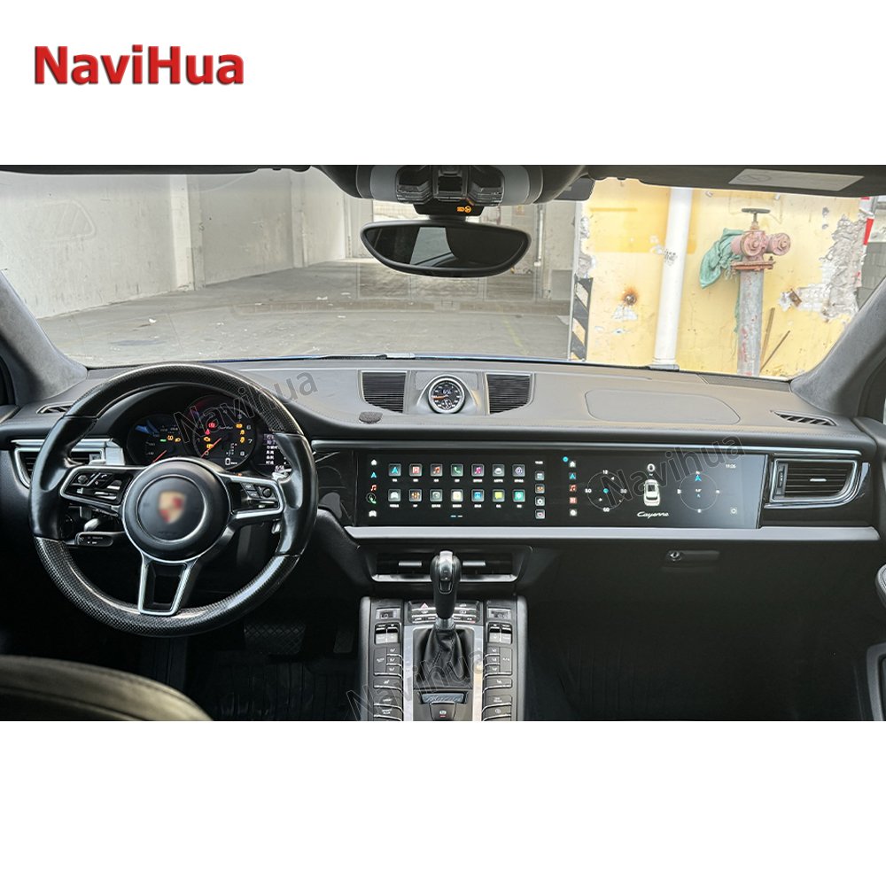 NaviHua 12.3 Inch Dual Screen Upgrade For Porsche Macan 2014 2017 Multimedia Auto Radio Carplay Navigation Copilot Entertainment