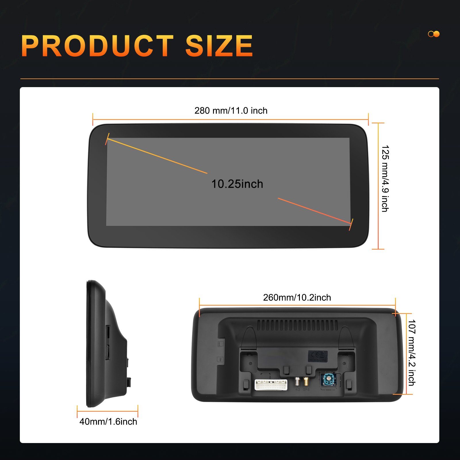 Podofo 10.25'' Car Radio Wireless Carplay Android Auto Dual System For Benz E class/W212 2013-2015 IPS WIFI DSP Wholesale