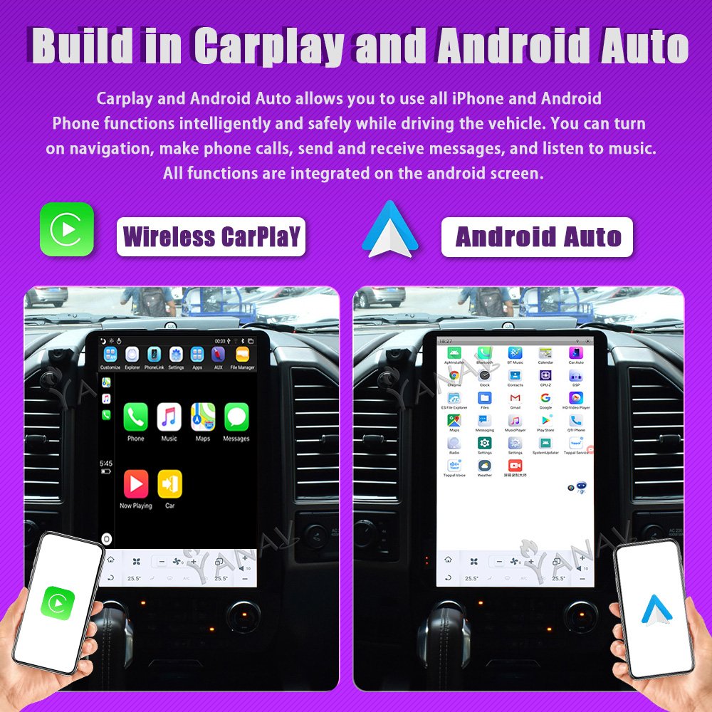 Android Touch Screen 14.5 Inch GPS Navigation Multimedia Player Carplay Stereo Car Radio For Ford Expedition 2018-2022