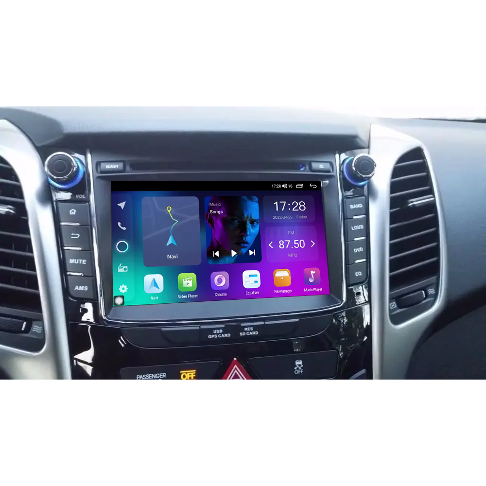 Android 10 Dashboard Car DVD Player For Hyundai I30 2011-2014 Diamond Car Stereo Wireless Carplay Built-in BT FM DSP GPS WIFI 4G