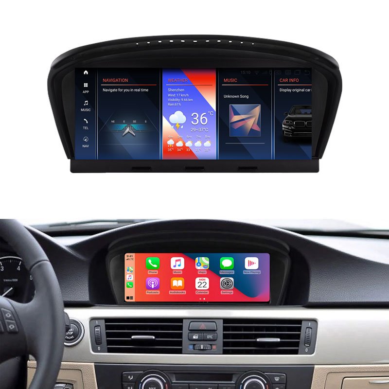 Latest 8.8 inch Upgrade Screen Car GPS 4G Navigation Android 13 for BMW 5 Series E60 E61 E62 Multimedia